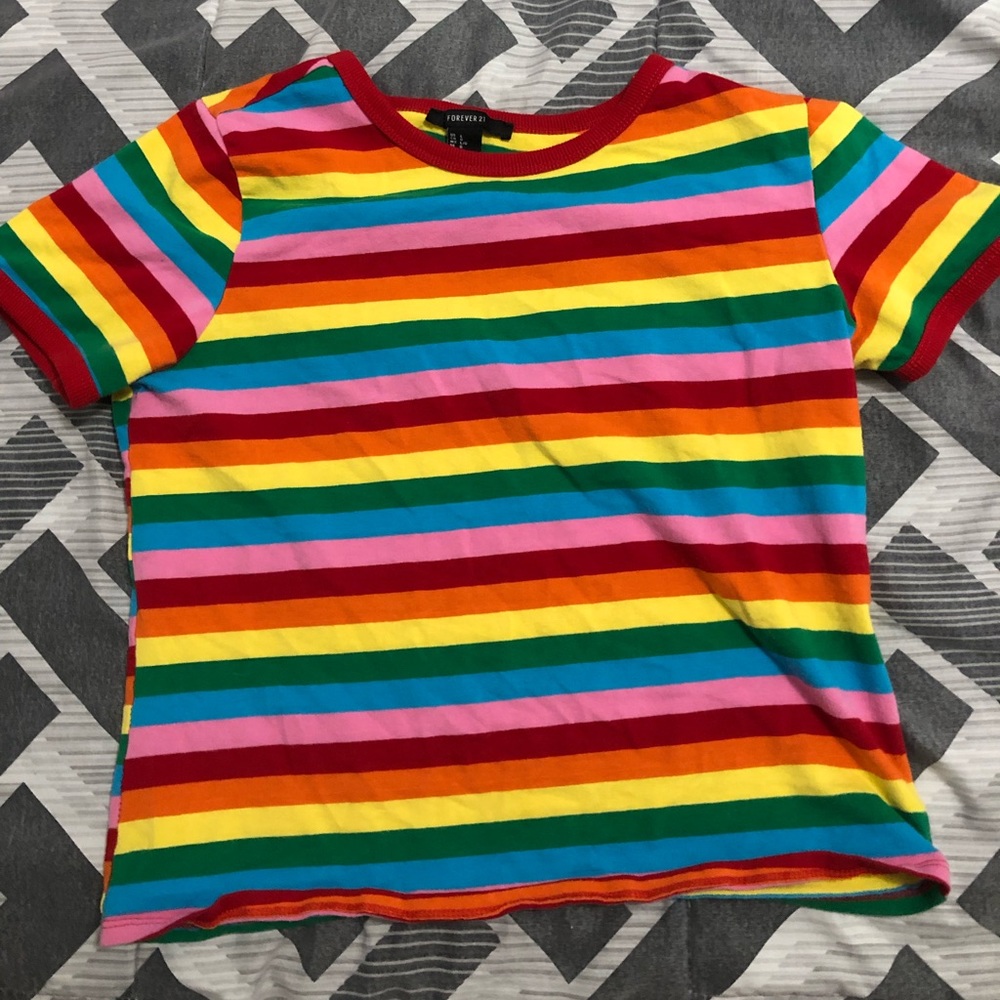 Rainbow crop top